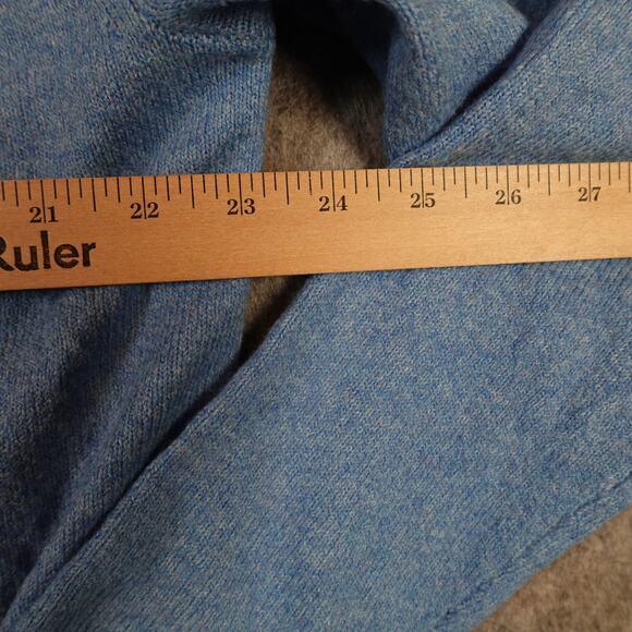 J. Jill Sweater Womens Medium Petite Crew Neck Knit Blue Soft Cozy Casual - Picture 7 of 9